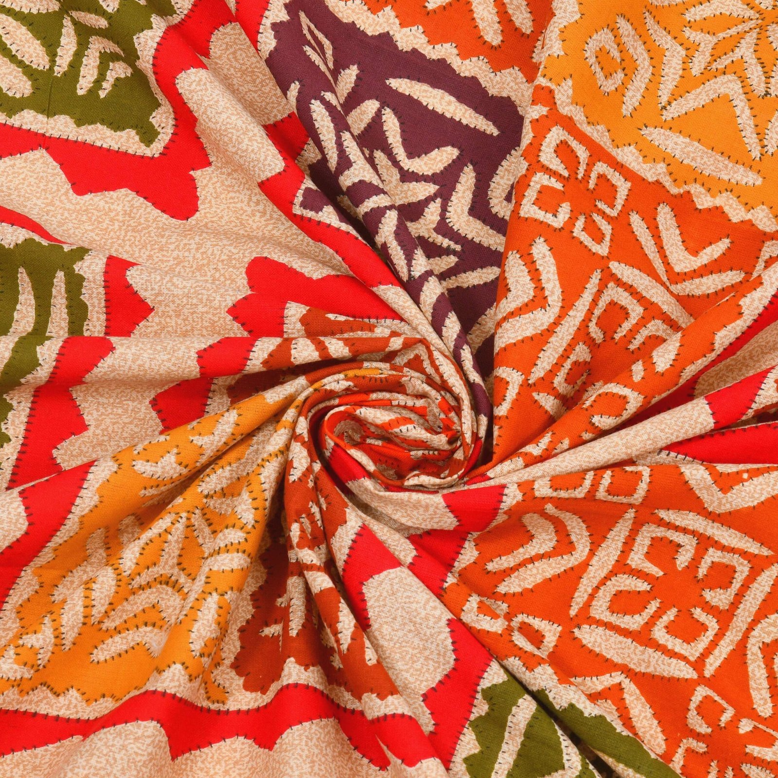 Rajasthani Traditionally Printed Cotton Doublebed Bedsheet With Pack of 2 Pillow Covers - Image 4